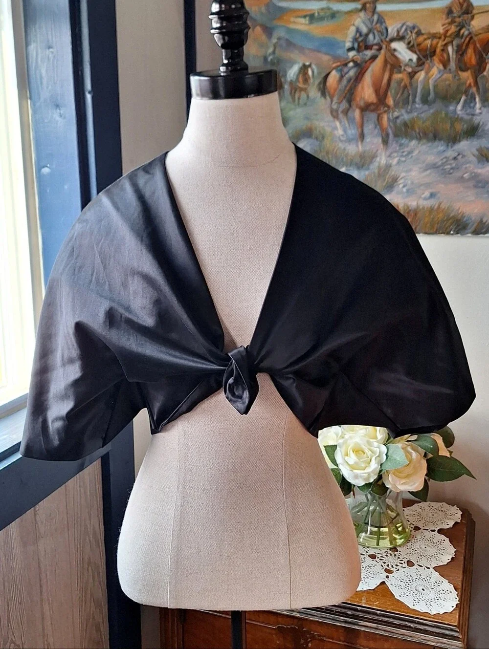 Attic and Barn 2010 Cocktail Seta Silk Blend Cape Bolero, Size 42(10/12 USA)